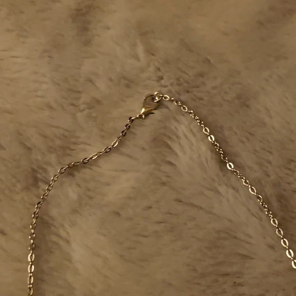 Silver necklace with blue jewel - Picture 4 of 5